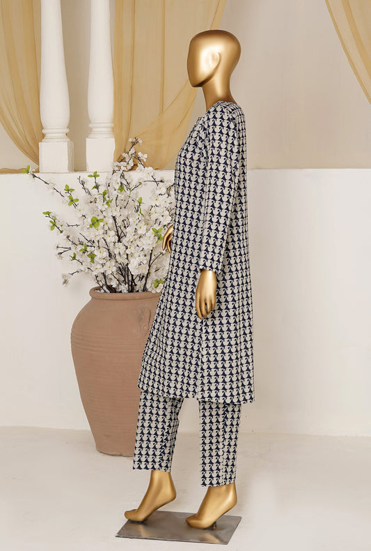 HZ Textiles Khaddar Separates Unstitched 2 Piece Suit PKS-1001-B - Winter Collection