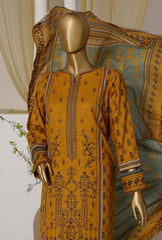 HZ Textiles Khaddar Embroidered Unstitched 3 Piece Suit PKP-15- Winter Collection
