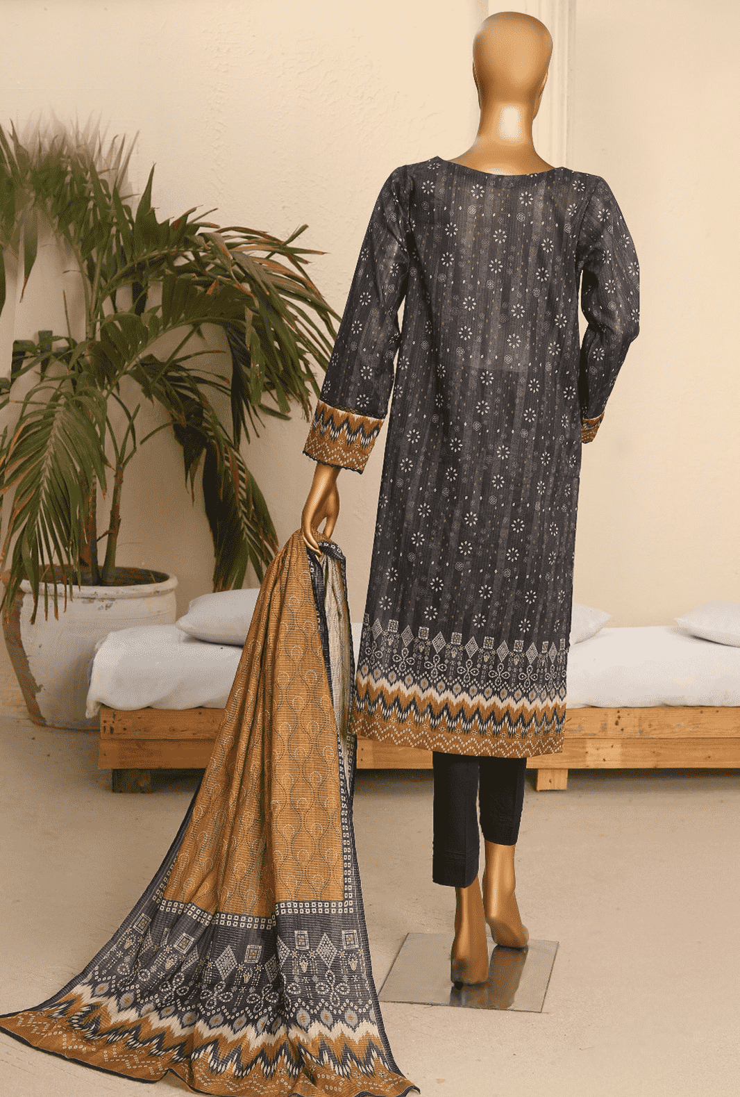 Digital Printed Collection by HZ Textile 3 Piece Lawn Suit Unstitched PPC-114- Summer Collection