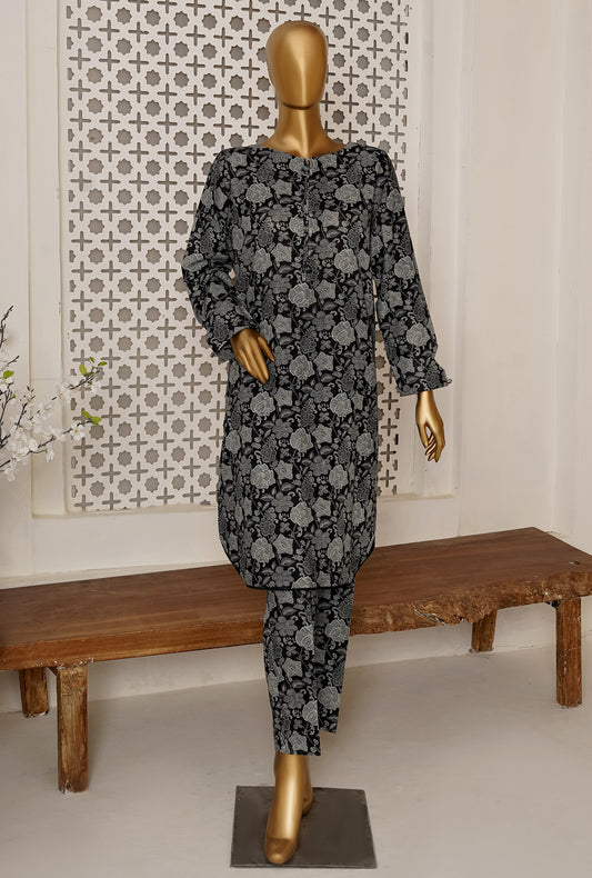 HZ Textiles Khaddar Separates Unstitched 2 Piece Suit PKS-1002-A - Winter Collection