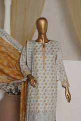 HZ Textiles Khaddar Embroidered Unstitched 3 Piece Suit PKP-06 - Winter Collection