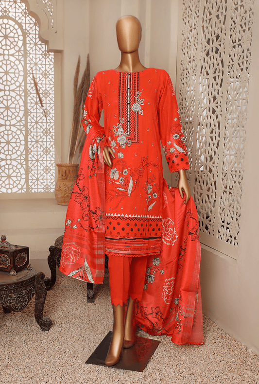 Organic Embroidered Collection by HZ Textile 3 Piece Lawn Suit OCE 18406- Summer Collection