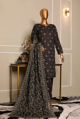 HZ Textiles Premium Khaddar Unstitched 3 Piece Suit PKP-102A - Winter Collection