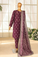 HZ Textiles Premium Khaddar Unstitched 3 Piece Suit PKP-102B - Winter Collection