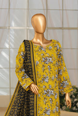 HZ Textiles Premium Khaddar Unstitched 3 Piece Suit PKP-103A - Winter Collection