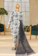 HZ Textiles Premium Khaddar Unstitched 3 Piece Suit PKP-103B - Winter Collection