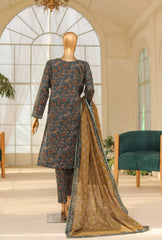 HZ Textiles Premium Khaddar Unstitched 3 Piece Suit PKP-104A - Winter Collection