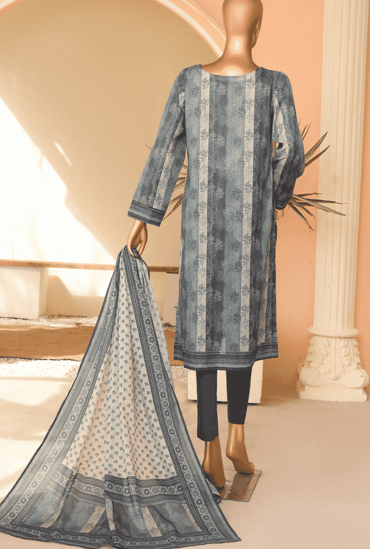Digital Printed Collection by HZ Textile 3 Piece Lawn Suit Unstitched PPC-123- Summer Collection