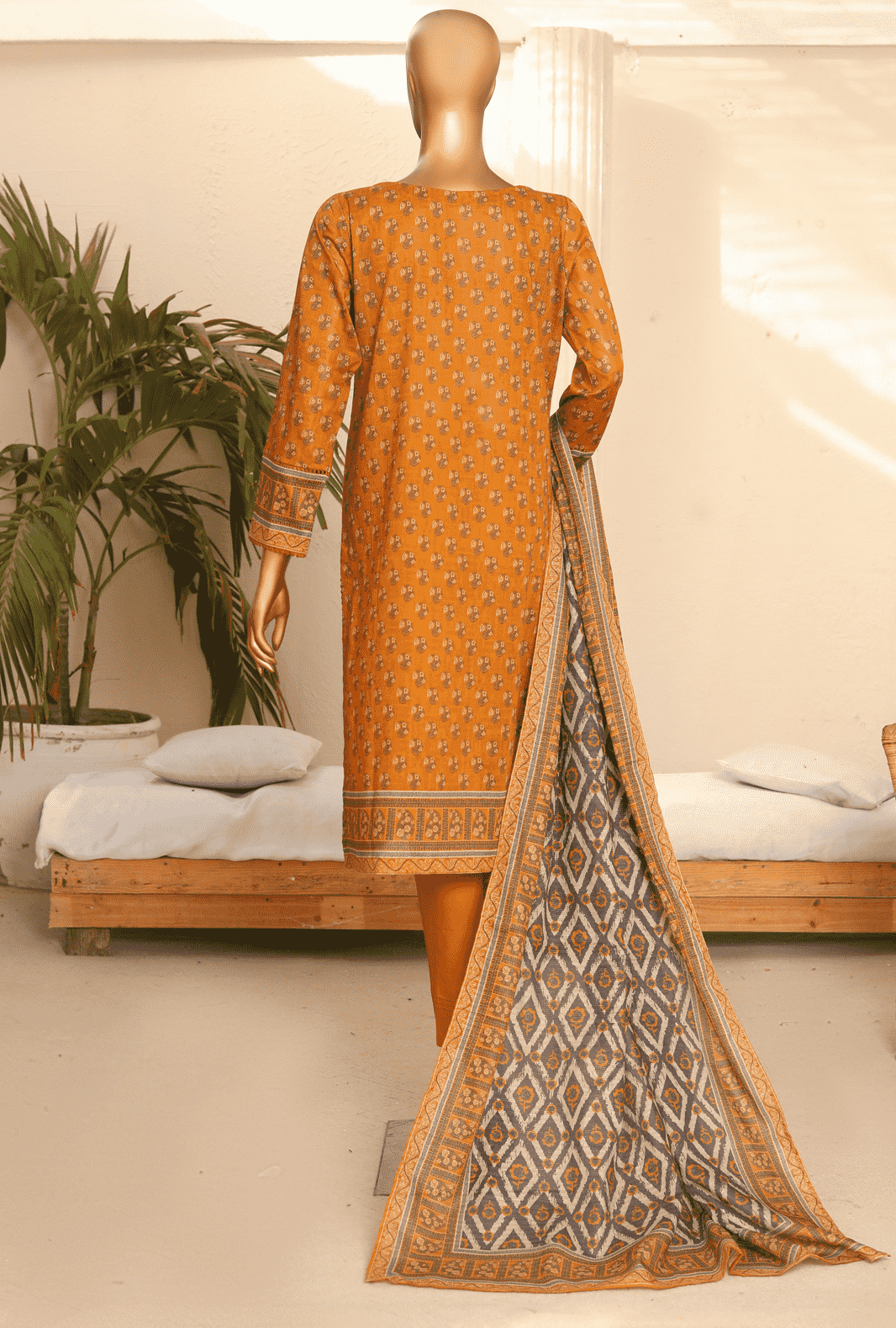 Digital Printed Collection by HZ Textile 3 Piece Lawn Suit Unstitched PPC-126- Summer Collection
