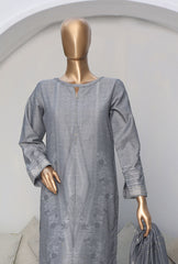 HZ Textiles Valencia Jacquard Unstitched 3 Piece Suit VJ-07 - Winter Collection