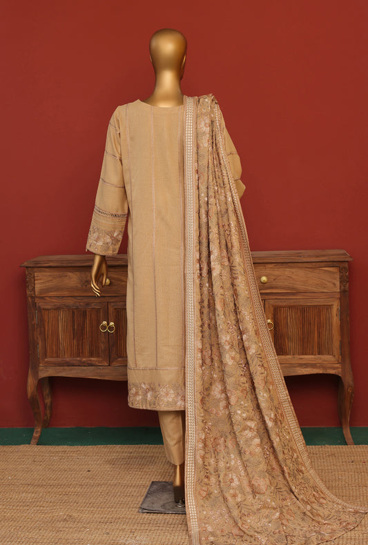 Karandi Embroidered Collection Unstitched 3 Piece Suit KSC-03- Winter Collection